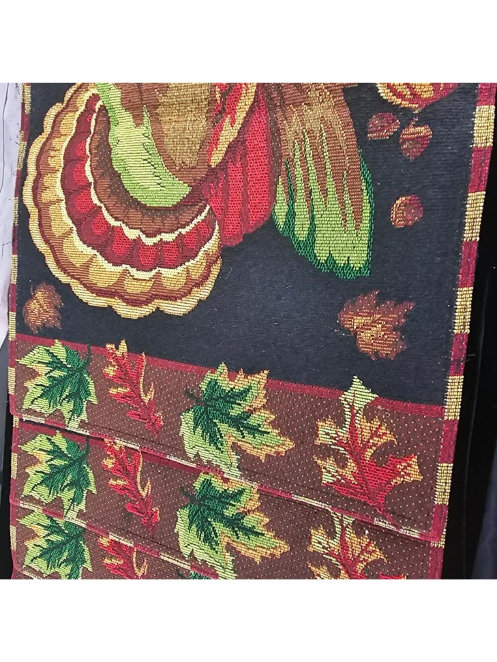 Thanksgiving Turkey Tapestry Placemats Set Of 4 Autumn Leaves Festive Dining Tab